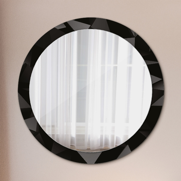 Ornate framed mirror Abstract black