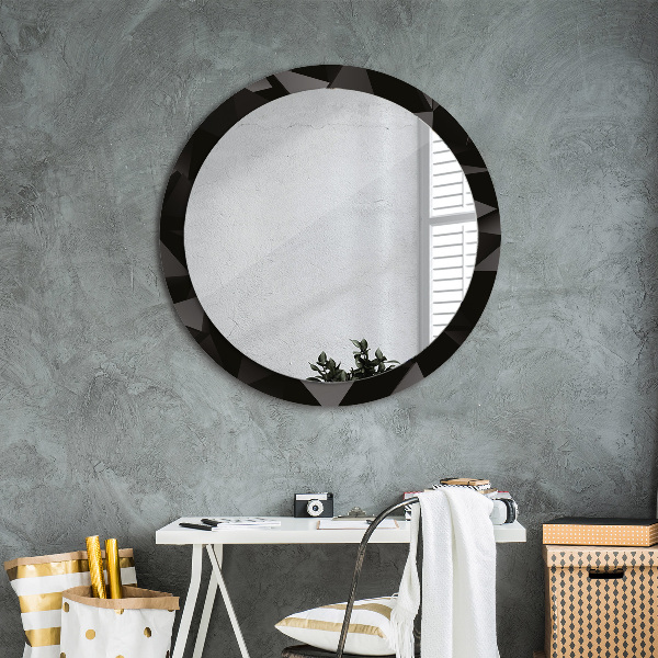 Ornate framed mirror Abstract black