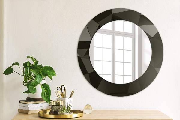 Ornate framed mirror Abstract black