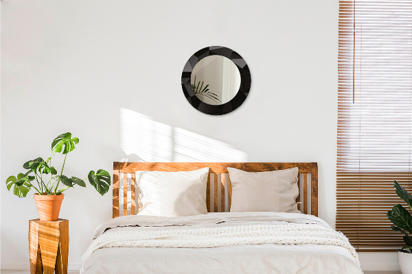 Ornate framed mirror Abstract black