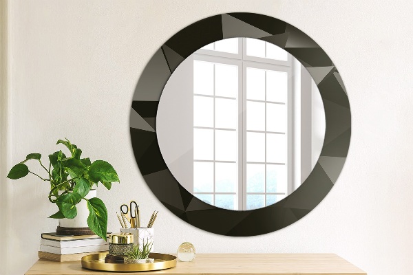 Ornate framed mirror Abstract black