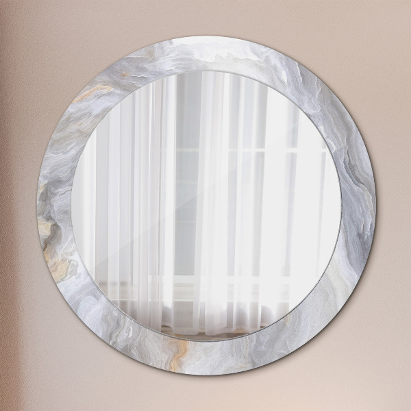Round wall mirror decor Abstract marble