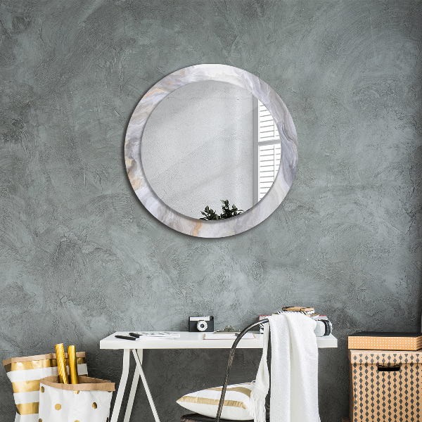 Round wall mirror decor Abstract marble