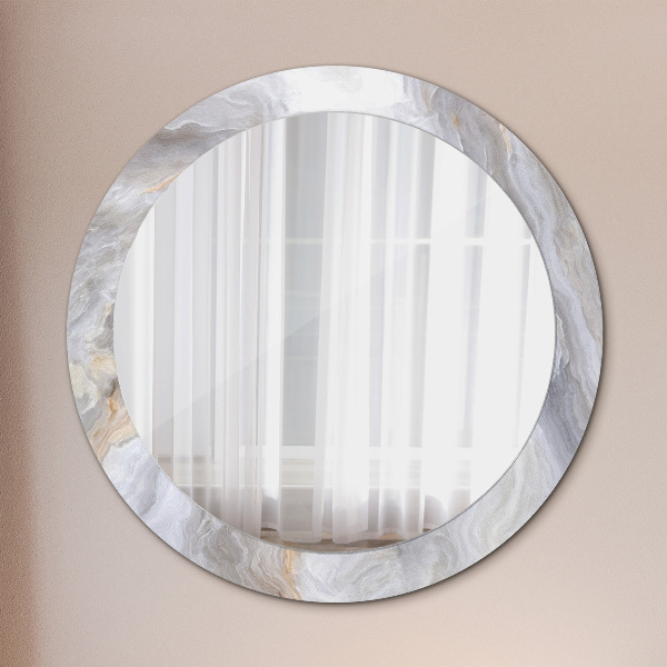 Round wall mirror decor Abstract marble