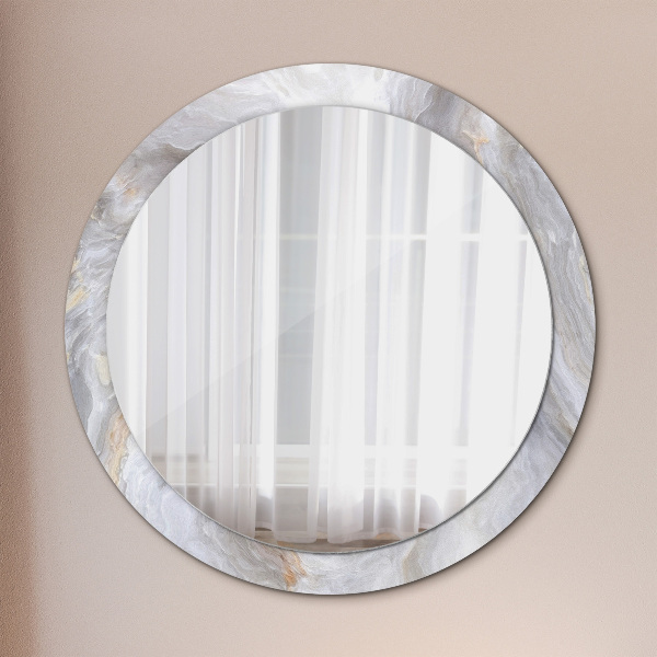 Round wall mirror decor Abstract marble