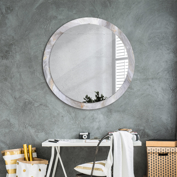 Round wall mirror decor Abstract marble