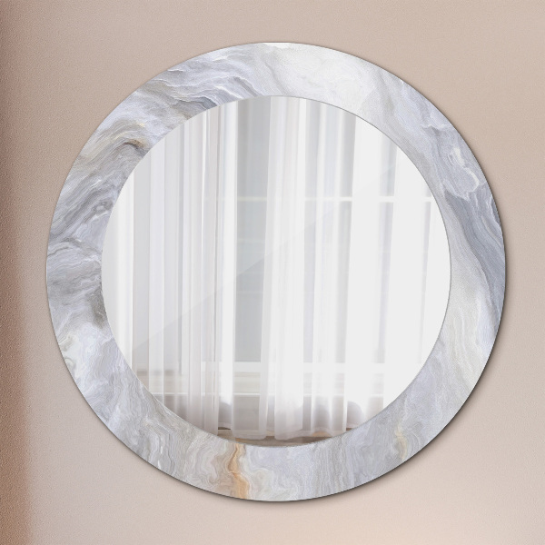 Round wall mirror decor Abstract marble