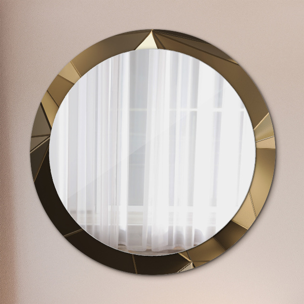 Round printed mirror Modern abstraction