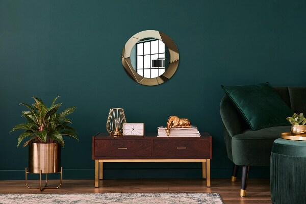 Round printed mirror Modern abstraction