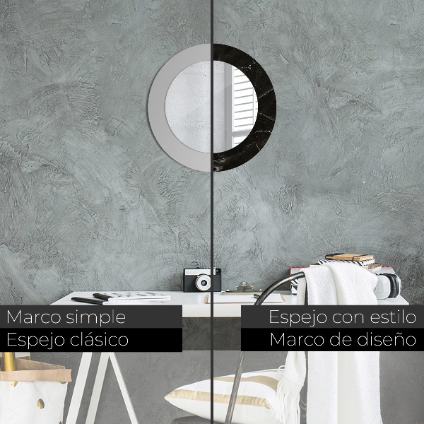 Round wall mirror design Marble stone