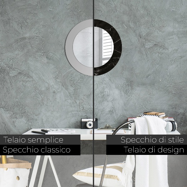 Round wall mirror design Marble stone