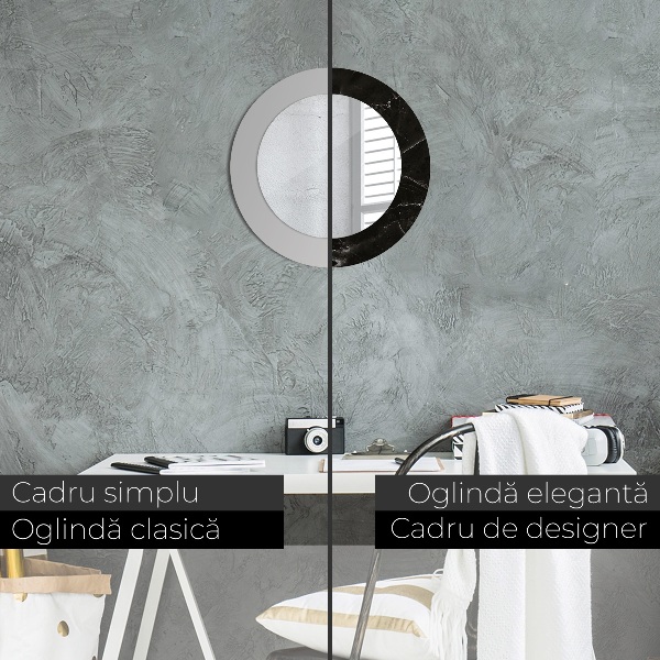 Round wall mirror design Marble stone