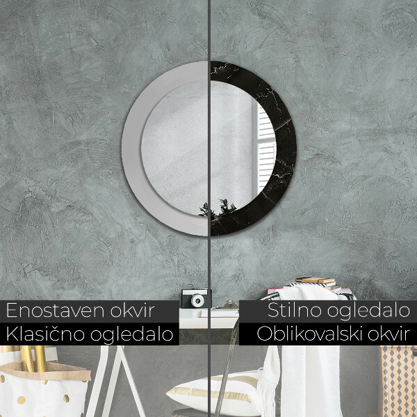 Round wall mirror design Marble stone
