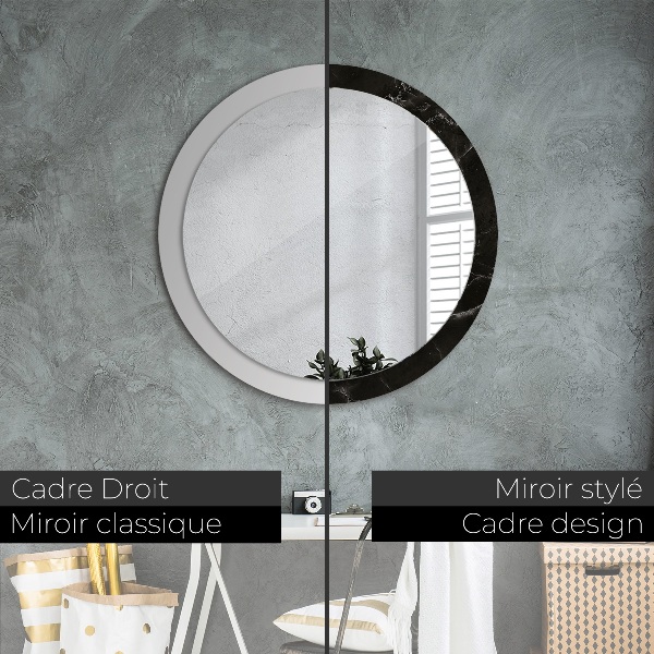 Round wall mirror design Marble stone