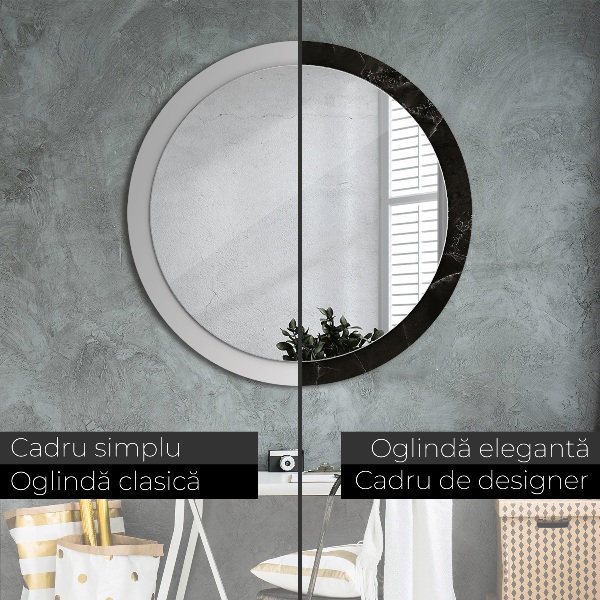 Round wall mirror design Marble stone