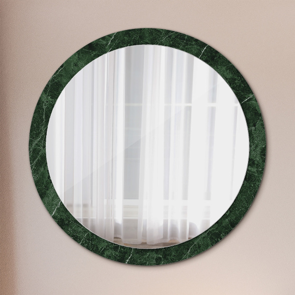 Round decorative mirror Green marble