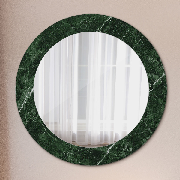 Round decorative mirror Green marble
