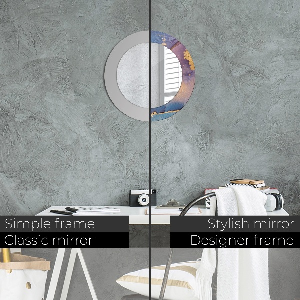 Round wall mirror design Marble stone
