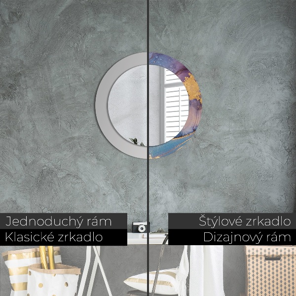 Round wall mirror design Marble stone