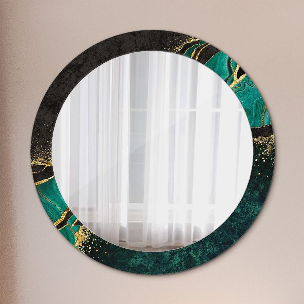 Round wall mirror design Marble green