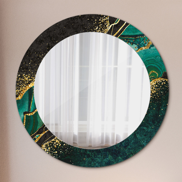 Round wall mirror design Marble green