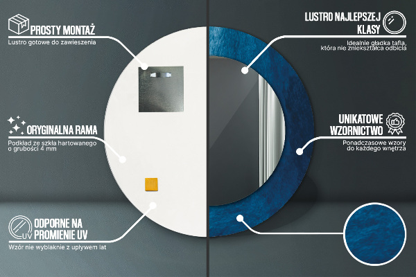 Circle decorative mirror Abstract art