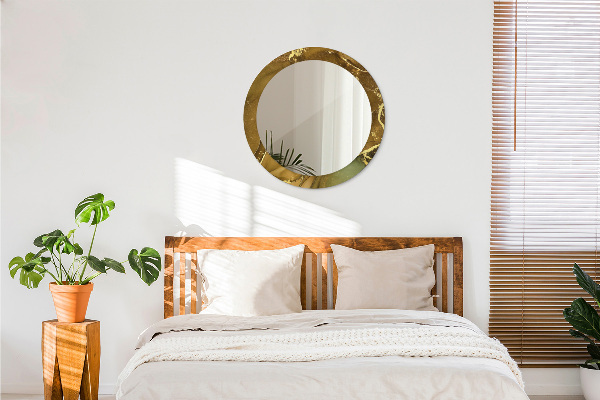 Round decorative mirror Metallic vortices