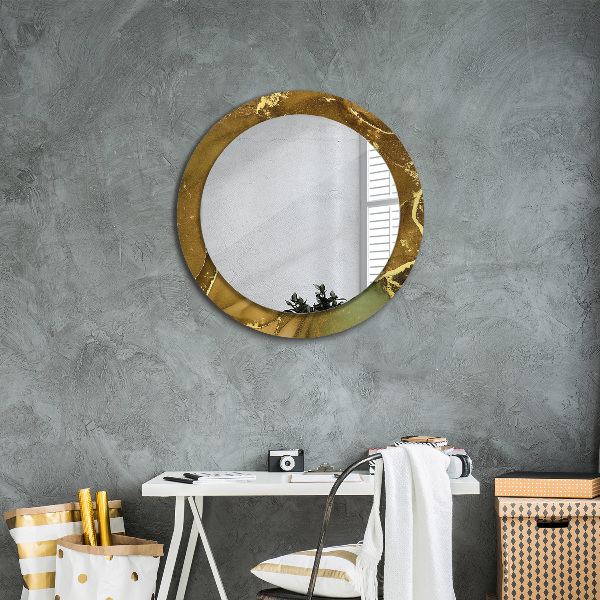 Round decorative mirror Metallic vortices