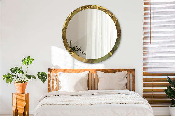 Round decorative mirror Metallic vortices
