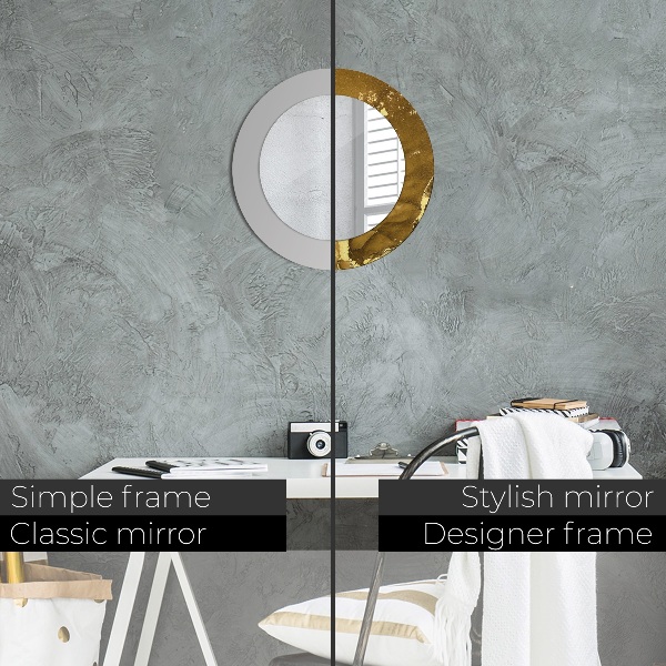 Round decorative mirror Metallic vortices