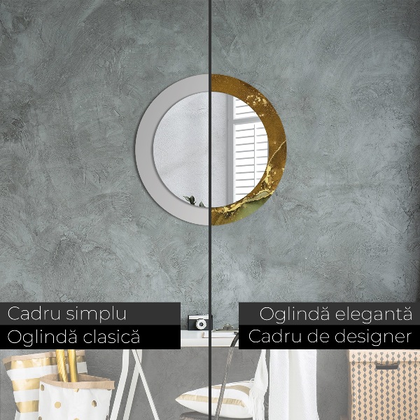 Round decorative mirror Metallic vortices