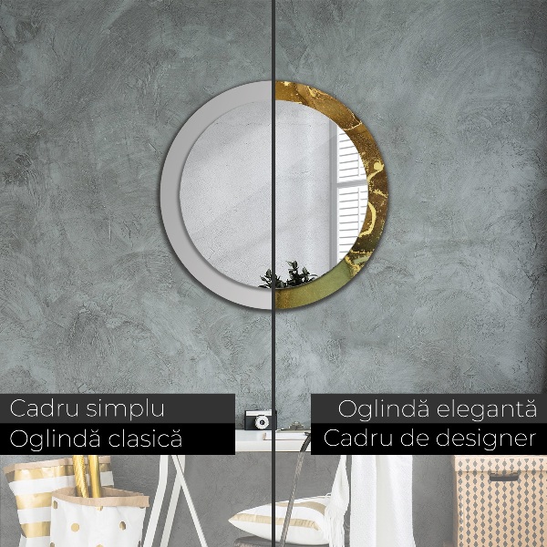 Round decorative mirror Metallic vortices