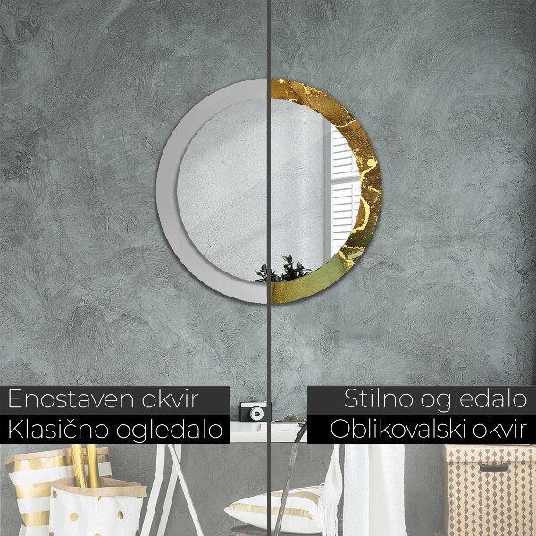 Round decorative mirror Metallic vortices