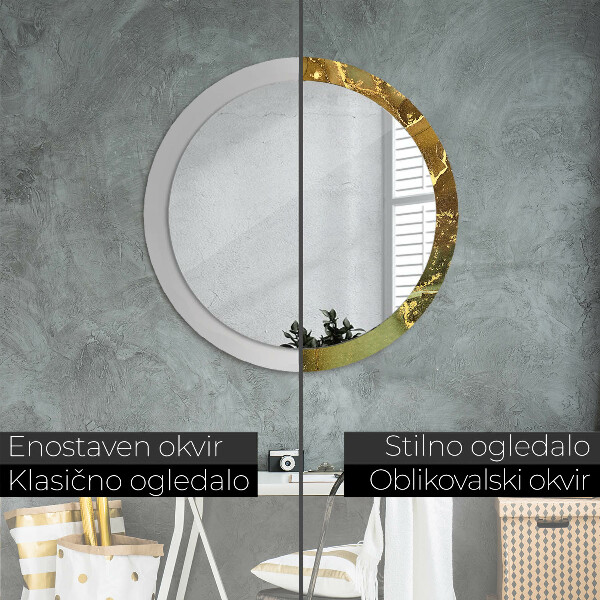 Round decorative mirror Metallic vortices
