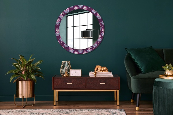 Round decorative mirror Unicorn stars