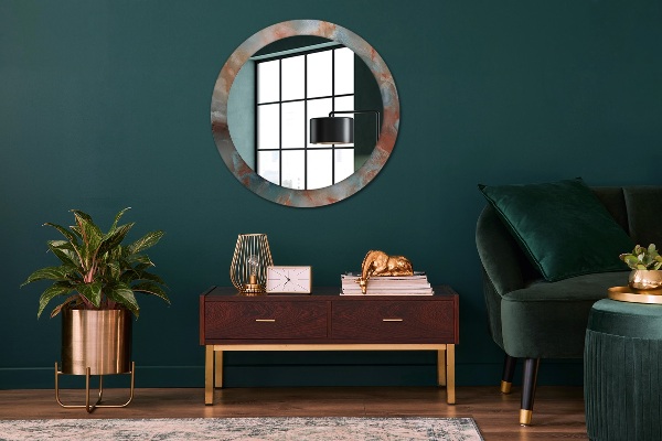 Round wall mirror design Onyx marbles