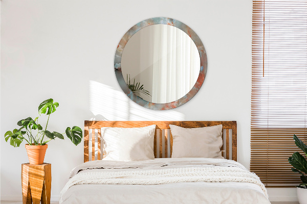 Round wall mirror design Onyx marbles