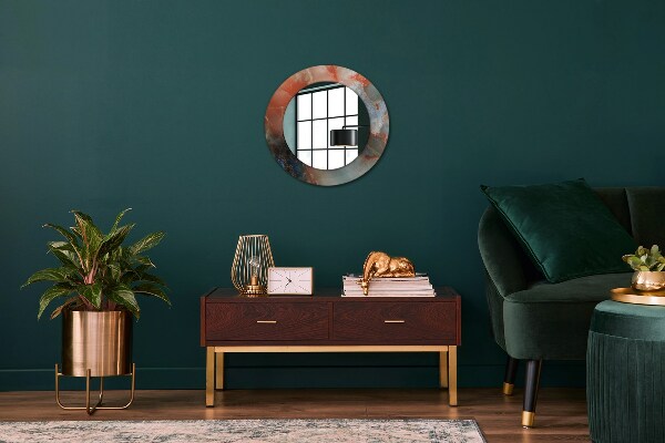 Round wall mirror design Onyx marbles