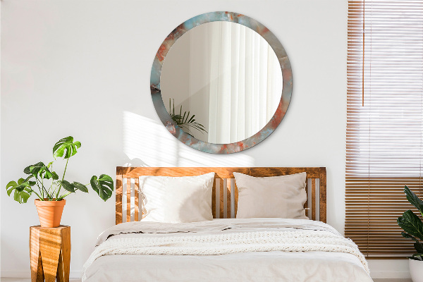 Round wall mirror design Onyx marbles