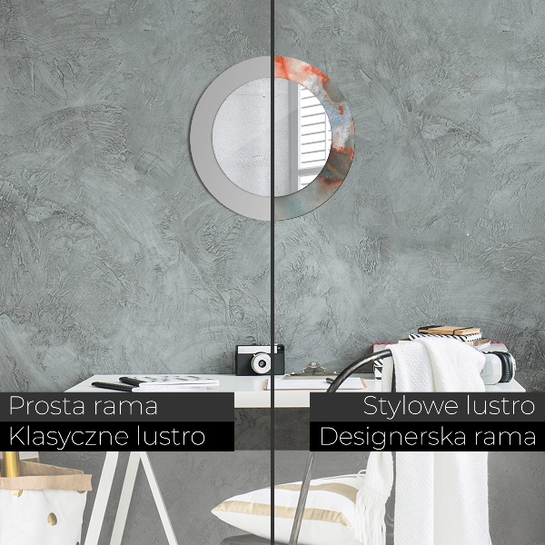 Round wall mirror design Onyx marbles