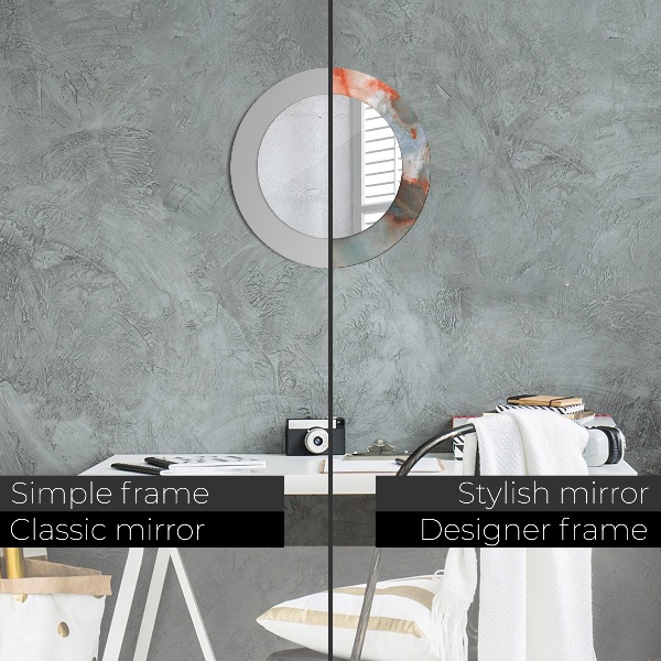 Round wall mirror design Onyx marbles