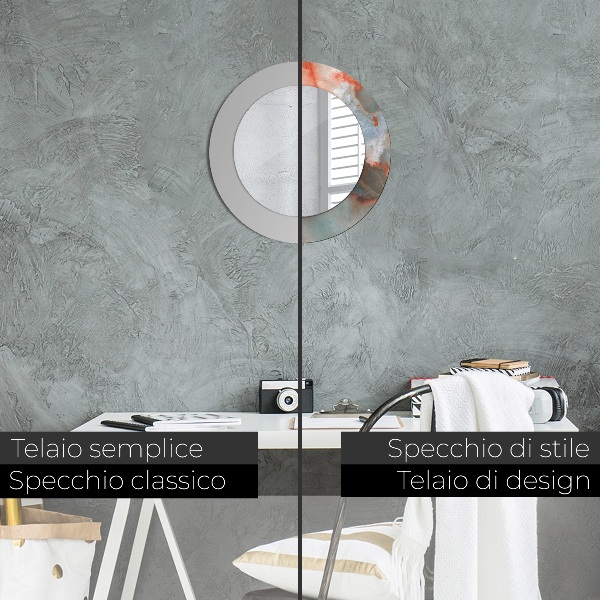 Round wall mirror design Onyx marbles