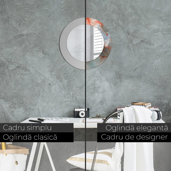 Round wall mirror design Onyx marbles