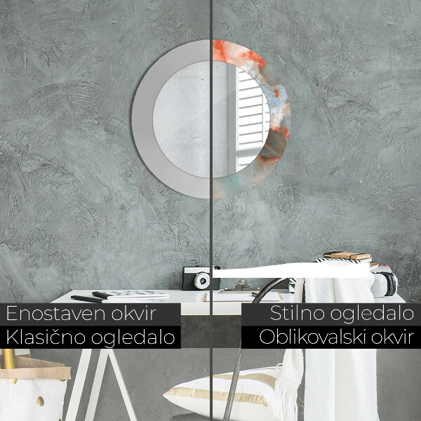 Round wall mirror design Onyx marbles