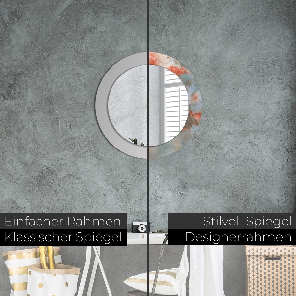 Round wall mirror design Onyx marbles