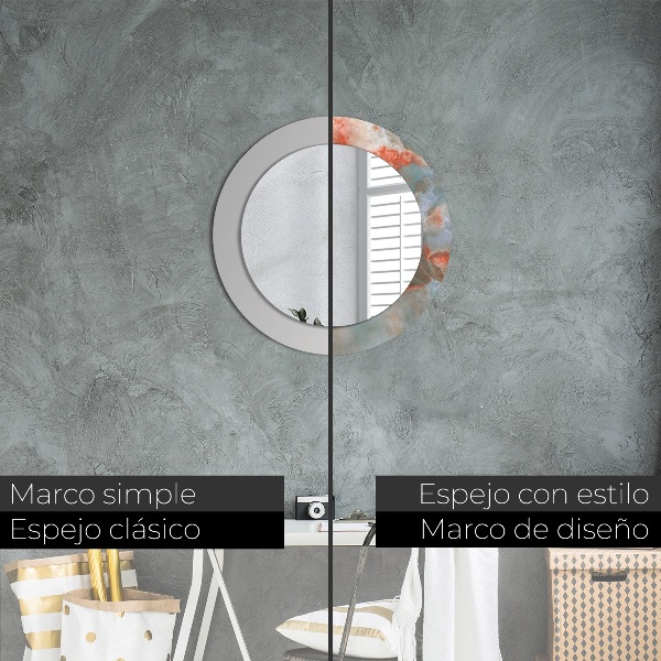 Round wall mirror design Onyx marbles