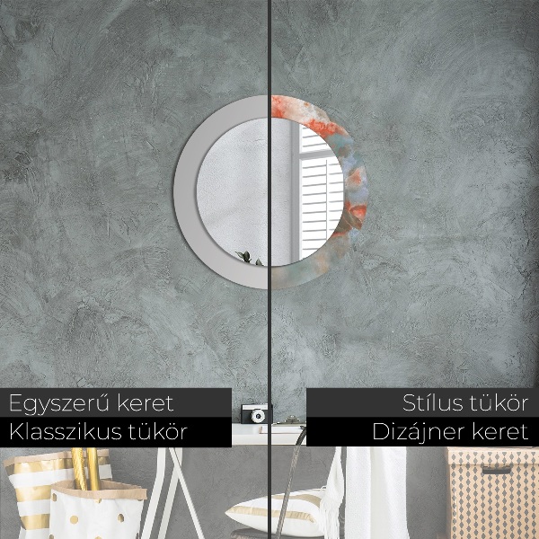 Round wall mirror design Onyx marbles