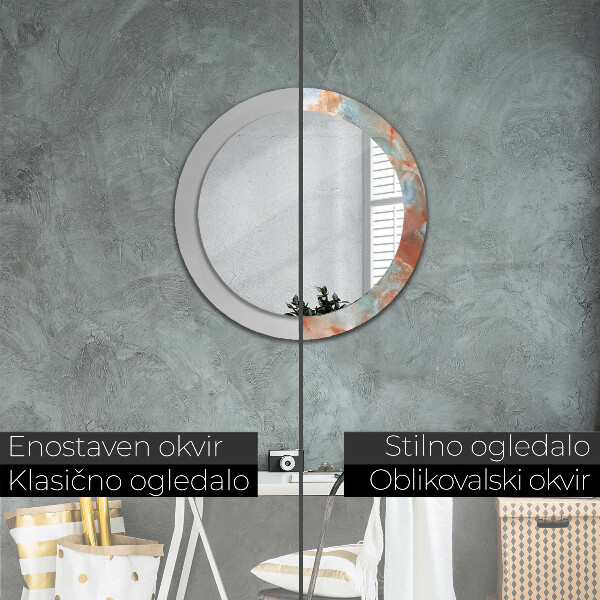 Round wall mirror design Onyx marbles