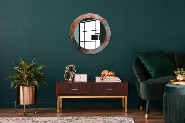 Round wall mirror design Onyx marbles