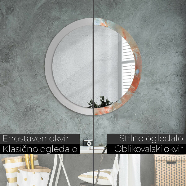 Round wall mirror design Onyx marbles